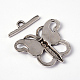 Tibetan Style Butterfly Toggle Clasps X-TIBE-A15234-AS-NR-2