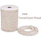 JEWELEADER About 50 Feet Craft Nylon Rope 5mm 3 Ply Twisted Decor Trim Cord Multipurpose Utility Nylon Thread Cord for Jewelry Making Knot Rosaries Upholstery Curtain Tieback - Blanched Almond NWIR-PH0001-07I-6