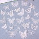 レース刺繍縫製繊維  DIYアクセサリー  蝶  ホワイト  40x47mm DIY-WH0122-05-2