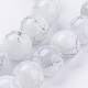 Chapelets de perles en verre peint par pulvérisation X-GLAD-S075-8mm-65-3