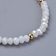 Bracelets de perles tressées en verre galvanoplastie BJEW-JB04320-2