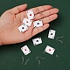 Kit fai da te per la creazione di orecchini pendenti con ciondolo a forma di carta da gioco da poker DIY-YW0004-60-7