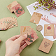 SUNNYCLUE 140Pcs 7 Styles Earring Display Card Jewelry Display Cards Brown Printed Rectangle Tags Ear Studs Holder Flower Patterns Kraft Hanging Earrings Card for Jewelry Making Earrings Crafts CDIS-SC0001-05-3