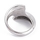 ユニセックス304ステンレススチールフィンガー指輪  ステンレス鋼色  サイズ7  3.5~16.5mm  内径：17.3mm X-RJEW-K233-09B-P-2
