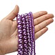 Dyed Glass Pearl Round Beads Strands HY-X0001-02-3