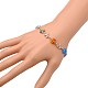 Tibetan Style Leaf Links Bracelets BJEW-PJB879-1-4