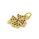Подвески из настоящей 18-каратной позолоченной латуни с фианитами KK-M283-09E-02-2