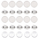 UNICRAFTALE 20Pcs Flat Round Brooch Pin with 20Pcs Glass Cabochons 304 Stainless Steel Brooch Bezel Trays DIY Blank Dome Brooch Making Kit for DIY Brooch Making STAS-UN0044-51-1