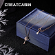 Creatcabin Halskette mit Skelettschlüssel und Herzanhänger aus klarem Zirkonia SJEW-CN0001-08-6