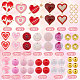 SUNNYCLUE 1 Box Valentine's Day Beads Heart Shaped Love Beads 8mm Round Red Pink Acrylic Beads Rhinestone Bead Bulk Spacer Beads Beading Kit Valentine Heart Charms for Jewelry Making Kits DIY-SC0023-40-2