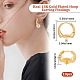 Beebeecraft 1 Box 10Pcs 18K Gold Plated Hoop Earring Findings 1mm Pin 6.5mm Setting Pearl Cup for Half Drilled Pearl Bead Stone KK-BBC0003-86-2