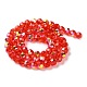 Electroplate Glass Beads Strands GLAA-Q099-E01-06-2