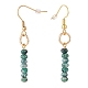 Gefärbte natürliche Malaysia Jade Perlen baumeln Ohrringe EJEW-JE04709-01-3