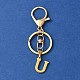 304 Stainless Steel Initial Letter Charm Keychains KEYC-YW00005-21-1