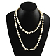 Pearl Beaded Two Tiered Necklaces NJEW-Q282-14-2