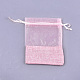 オーガンジーバッグ巾着袋  黄麻布  巾着袋  長方形  ピンク  17~18x12.4~13cm OP-T004-01B-06-2