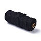 コットン糸  DIYの工芸品について  ギフトラッピングとジュエリー作り  ブラック  3mm  約109.36ヤード（100m）/ロール OCOR-F014-01B-2
