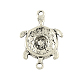 Supports strass connecteur alliage tortue strass cabochon de style tibétain TIBE-Q039-002AS-LF-2
