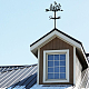 Superdant gnome girouette vintage elf girouette toit en fer signe de direction du jardin indicateur de direction du vent pour l'extérieur toit en fer jardin cour ferme cour décoration AJEW-WH0265-022-4