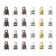 300 Stück 6 Farben faltbare Crimpenden aus Eisen IFIN-YW0003-25-1