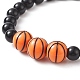 Bracciali elasticizzati con perline da basket in acrilico BJEW-JB09197-5