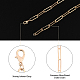 BENECREAT 6PCS 61cm Gold Plated Paperclip Oval Link Chain Necklace Brass Choker Chain of 3 Size with Lobster Claw Clasp and Plastic Container for Jewelry Making MAK-BC0001-14G-5
