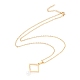 304ステンレス鋼ネックレス  ひし形とビーズのペンダント付き  女性のための  ゴールドカラー  46cm NJEW-M189-05G-1