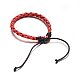 Adjustable Braided PU Leathers Cord Bracelets BJEW-M169-19-3