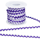 Gorgecraft 16.4ydsx 8mm ric rac cintas onduladas con flecos doblados cinta de tela trenzada tejida de color púrpura para manualidades de costura diy adorno de ropa para vestido de boda envoltura de regalos para fiestas álbum de recortes