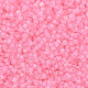 ガラスシリンダービーズ  シードビーズ  色の内側  丸い穴  ピンク  1.5~2x1~2mm  穴：0.8mm  約8000個/袋  約1ポンド/バッグ SEED-S047-D-002-3