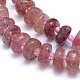 Chapelets de perles aux fraises en quartz naturel G-L552F-02-2