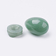 天然の緑のアベンチュリンディスプレイ装飾  ベース付き  卵形の石  56mm  卵：47x30mm DJEW-G018-03-2