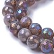 Galvaniser des perles de pierre de soleil naturelles G-F627-03-D02-3