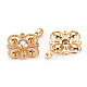 Brass Micro Pave Clear Cubic Zirconia Peg Bails KK-S360-067-NF-2