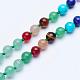 Colliers avec perles en aventurine verte naturelle NJEW-P159-04-3