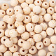 Craftdady 130pcs 26 styles perles européennes en bois naturel non fini WOOD-CD0001-10-4