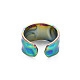 304 кованое кольцо из нержавеющей стали цвета радуги RJEW-N038-045M-2