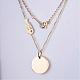 304 Stainless Steel Pendant Necklaces NJEW-P098-05G-2