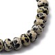 Natürliche dalmatinische Jaspis Perlen Armbänder BJEW-JB05457-02-2