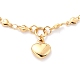 304 Stainless Steel Heart Charm Bracelets STAS-B021-12-2