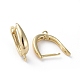 Brass Hoop Earring Findings with Latch Back Closure ZIRC-G158-18G-2