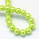 Backen gemalt pearlized Glasperlen runden Perle Stränge HY-Q003-10mm-66-4