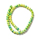 Brins de perles synthétiques teintes en turquoise G-E594-24B-2