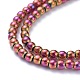 Electroplate Glass Beads Strands EGLA-K014-A-FP09-4