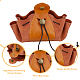 Superfindings 1 pièces pochette à cordon en faux cuir pochette de ceinture vintage sac à dés selle marron porte-monnaie portable imitation cuir cordon sac à main avec des accessoires en alliage AJEW-FH0003-30-3