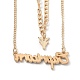 Alloy Double Layered Necklaces NJEW-B0002-01G-2
