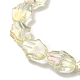Transparentes perles de verre de galvanoplastie brins EGLA-F159-FR03-3