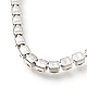 Réglable 304 bracelets coulissants en acier inoxydable strass chaînes de strass BJEW-B008-01B-4