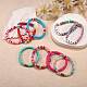 Set di braccialetti elasticizzati love bless per ragazze adolescenti BJEW-SW00006-5
