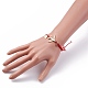 Bonne chance u et avion de ligne laiton micro pave bracelet à breloques en zircone cubique pour adolescente femmes BJEW-JB07039-3
